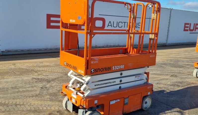 2019 Snorkel S3219E Manlifts For Auction: Leeds, UK – 30th April, 1st, 2nd & 3rd May 25