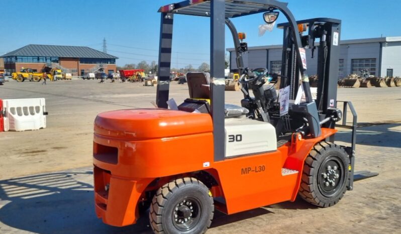 Unused 2025 Machpro MP-L30 Forklifts For Auction: Leeds, UK – 30th April, 1st, 2nd & 3rd May 25 full