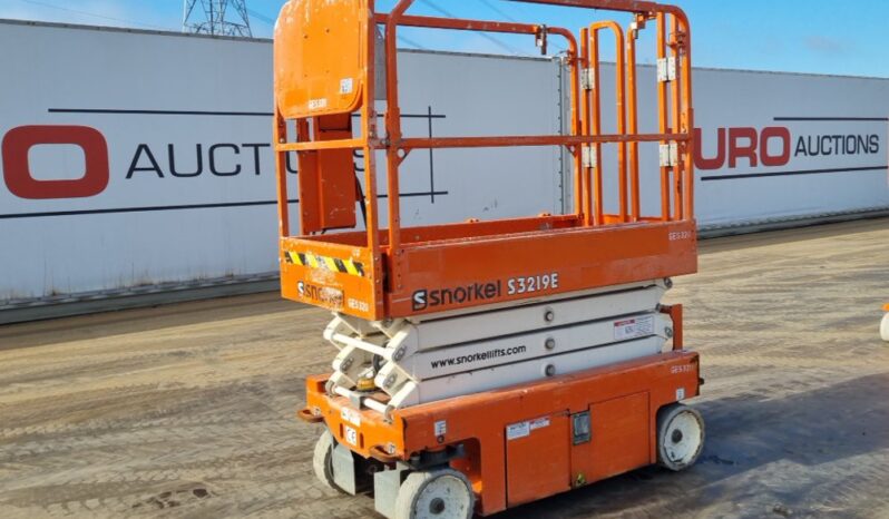 2019 Snorkel S3219E Manlifts For Auction: Leeds, UK – 30th April, 1st, 2nd & 3rd May 25
