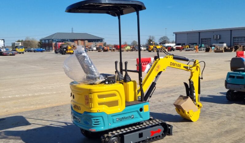 Unused 2025 DigMaster DM100 Micro Excavators For Auction: Leeds, UK – 30th April, 1st, 2nd & 3rd May 25 full