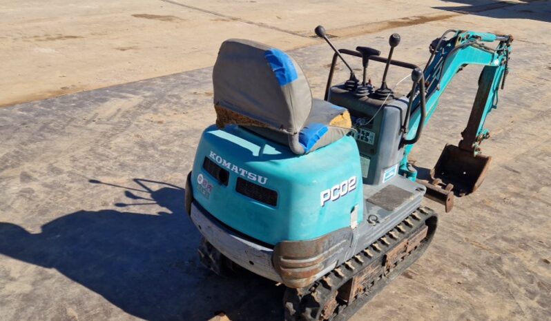 Komatsu PC02-1A Micro Excavators For Auction: Leeds, UK – 30th April, 1st, 2nd & 3rd May 25 full