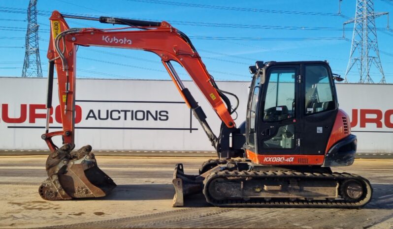 2019 Kubota KX080-4A 6 Ton+ Excavators For Auction: Leeds, UK – 30th April, 1st, 2nd & 3rd May 25 full
