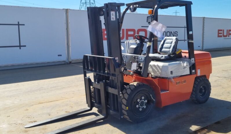 Unused 2025 Machpro MP-L30 Forklifts For Auction: Leeds, UK – 30th April, 1st, 2nd & 3rd May 25