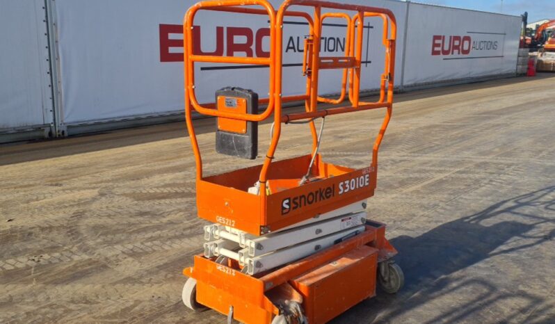 2018 Snorkel S3010E Manlifts For Auction: Leeds, UK – 30th April, 1st, 2nd & 3rd May 25