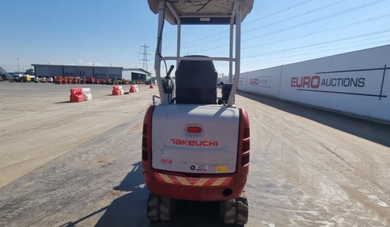 2018 Takeuchi TB216 Mini Excavators For Auction: Leeds, UK – 30th April, 1st, 2nd & 3rd May 25 full