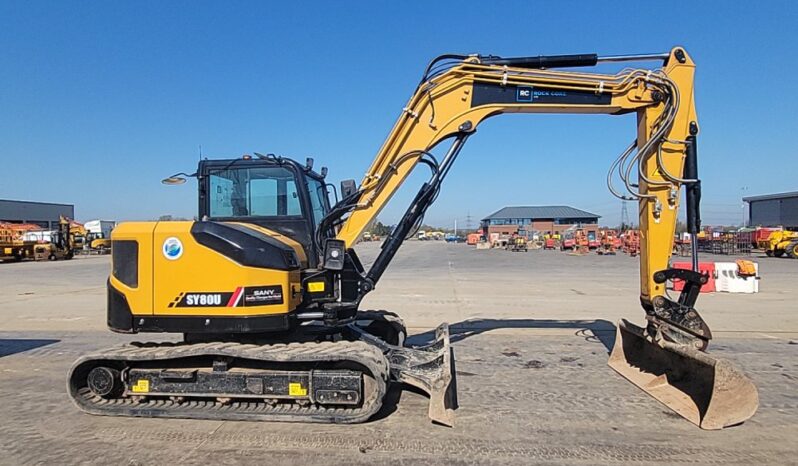 2022 Sany SY80U 6 Ton+ Excavators For Auction: Leeds, UK – 30th April, 1st, 2nd & 3rd May 25 full