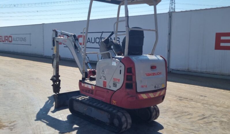 2018 Takeuchi TB216 Mini Excavators For Auction: Leeds, UK – 30th April, 1st, 2nd & 3rd May 25 full
