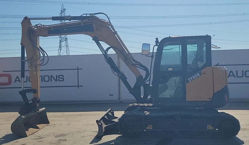 2022 Sany SY80U 6 Ton+ Excavators For Auction: Leeds, UK – 30th April, 1st, 2nd & 3rd May 25 full