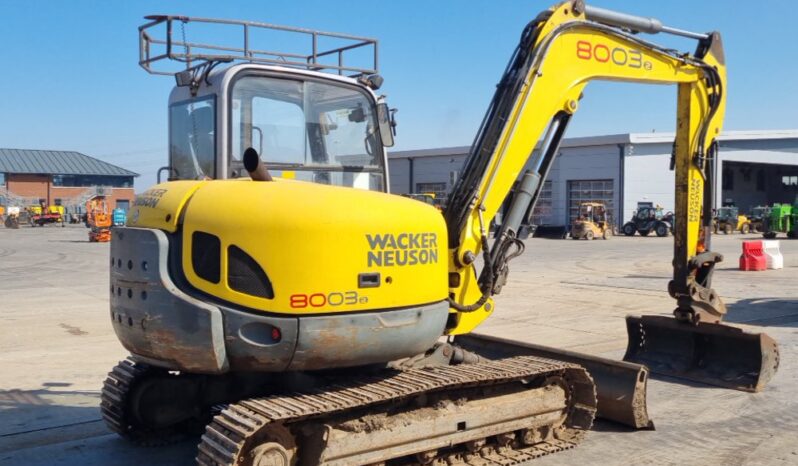 2015 Wacker Neuson 8003 6 Ton+ Excavators For Auction: Leeds, UK – 30th April, 1st, 2nd & 3rd May 25 full