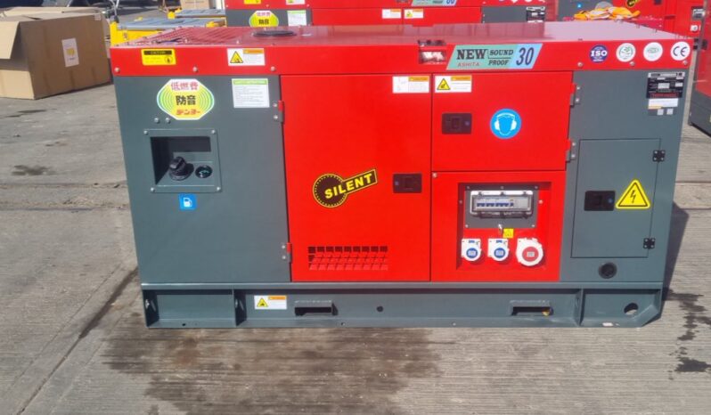 Unused 2025 Ashita Power AG3-30 Generators For Auction: Leeds, UK – 30th April, 1st, 2nd & 3rd May 25 full
