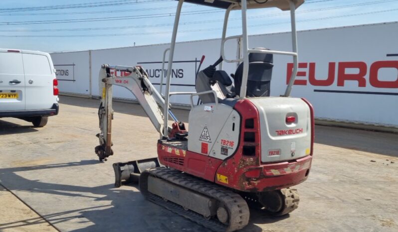 2021 Takeuchi TB216 Mini Excavators For Auction: Leeds, UK – 30th April, 1st, 2nd & 3rd May 25 full