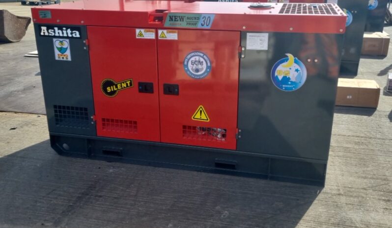 Unused 2025 Ashita Power AG3-30 Generators For Auction: Leeds, UK – 30th April, 1st, 2nd & 3rd May 25 full