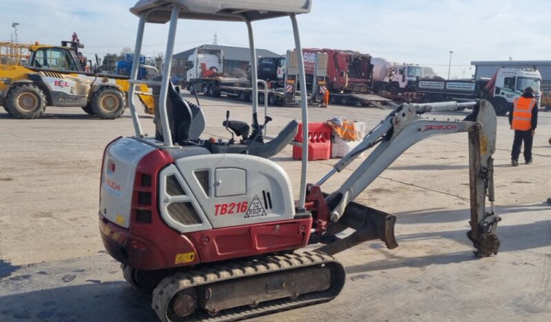2021 Takeuchi TB216 Mini Excavators For Auction: Leeds, UK – 30th April, 1st, 2nd & 3rd May 25 full