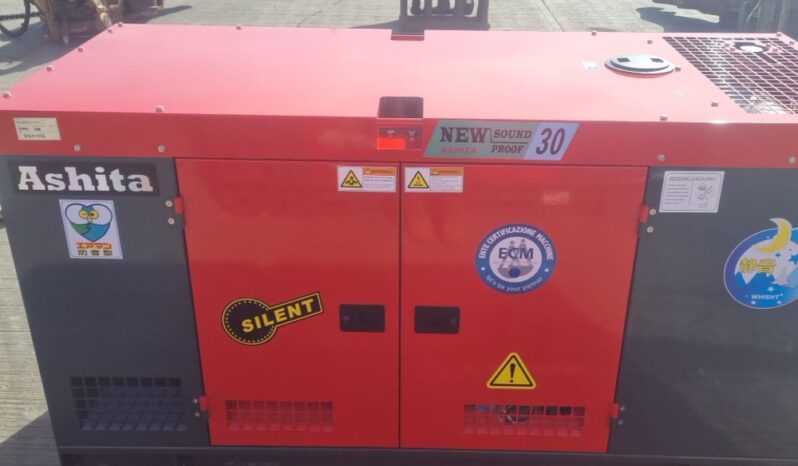 Unused 2025 Ashita Power AG3-30 Generators For Auction: Leeds, UK – 30th April, 1st, 2nd & 3rd May 25 full