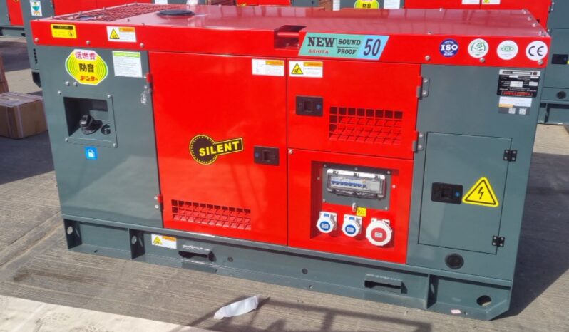 Unused 2025 Ashita Power AG3-50 Generators For Auction: Leeds, UK – 30th April, 1st, 2nd & 3rd May 25 full