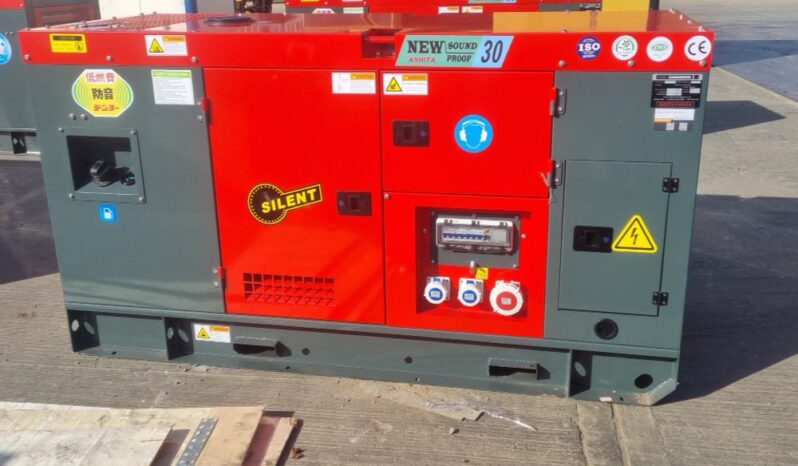 Unused 2025 Ashita Power AG3-30 Generators For Auction: Leeds, UK – 30th April, 1st, 2nd & 3rd May 25 full