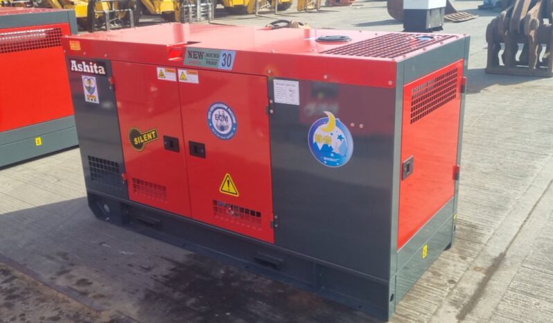 Unused 2025 Ashita Power AG3-30 Generators For Auction: Leeds, UK – 30th April, 1st, 2nd & 3rd May 25 full