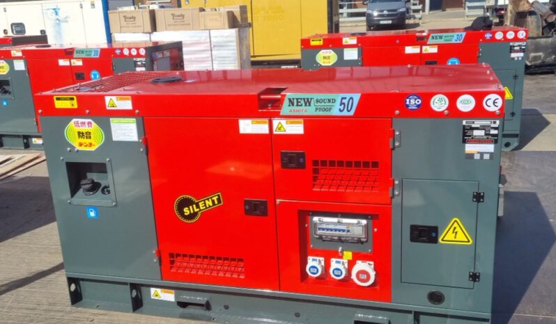 Unused 2025 Ashita Power AG3-50 Generators For Auction: Leeds, UK – 30th April, 1st, 2nd & 3rd May 25 full