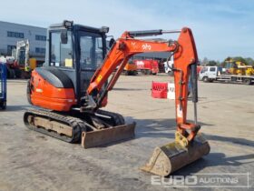 2015 Kubota KX61-3 Mini Excavators For Auction: Leeds, UK – 30th April, 1st, 2nd & 3rd May 25 full