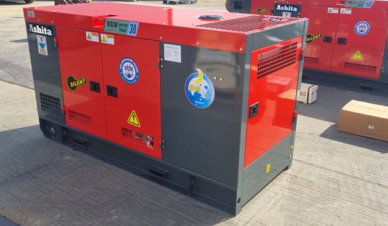 Unused 2025 Ashita Power AG3-30 Generators For Auction: Leeds, UK – 30th April, 1st, 2nd & 3rd May 25 full