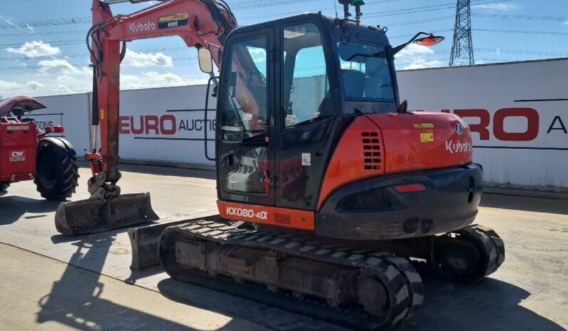 2019 Kubota KX080-4A 6 Ton+ Excavators For Auction: Leeds, UK – 30th April, 1st, 2nd & 3rd May 25 full