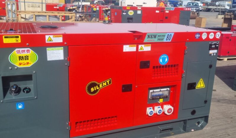 Unused 2025 Ashita Power AG3-80 Generators For Auction: Leeds, UK – 30th April, 1st, 2nd & 3rd May 25 full