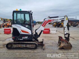 2020 Bobcat E26 Mini Excavators For Auction: Leeds, UK – 30th April, 1st, 2nd & 3rd May 25 full