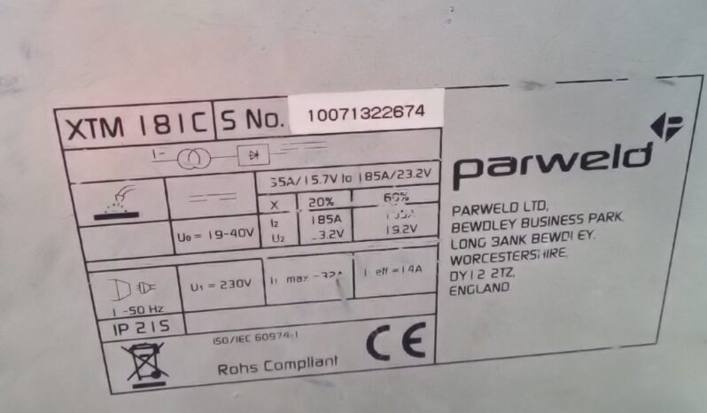 Parweld XTM 181C 240Volt Welder Generators For Auction: Leeds, UK – 30th April, 1st, 2nd & 3rd May 25 full