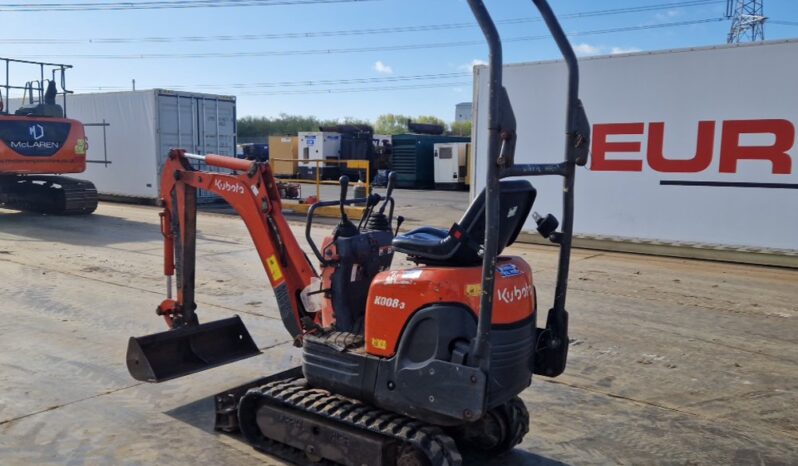 Kubota K008-3 Micro Excavators For Auction: Leeds, UK – 30th April, 1st, 2nd & 3rd May 25 full