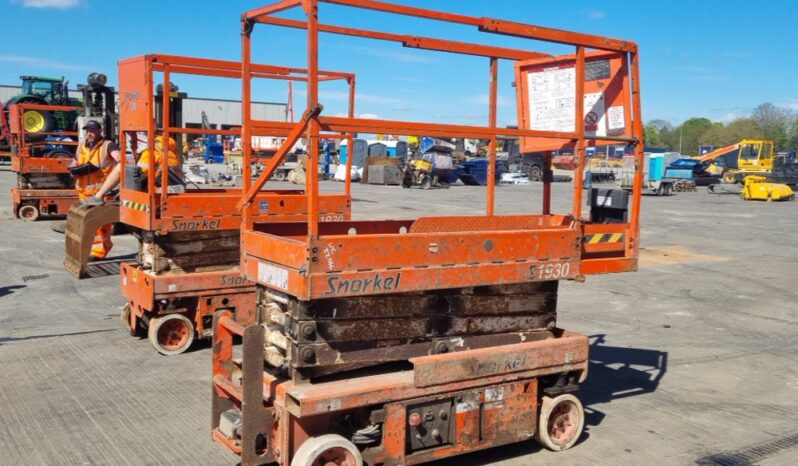 Snorkel S1930 Manlifts For Auction: Leeds, UK – 30th April, 1st, 2nd & 3rd May 25