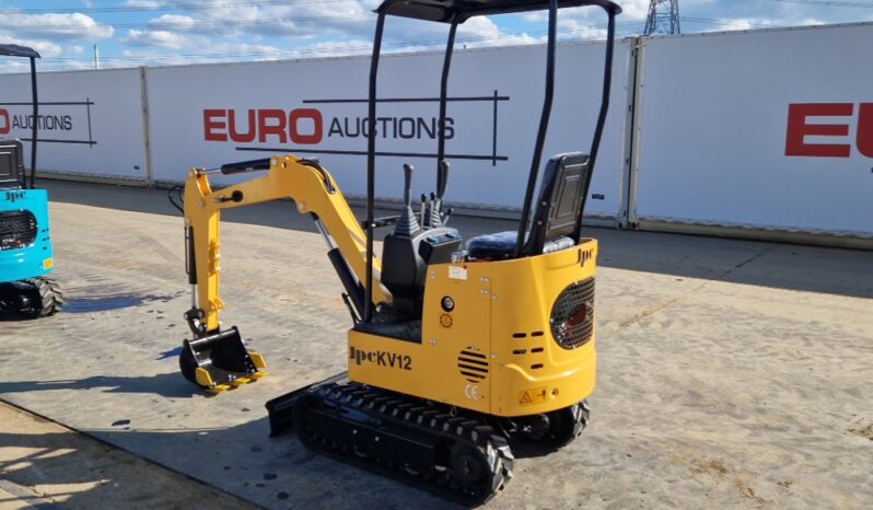 Unused 2025 JPC KV12 Micro Excavators For Auction: Leeds, UK – 30th April, 1st, 2nd & 3rd May 25 full