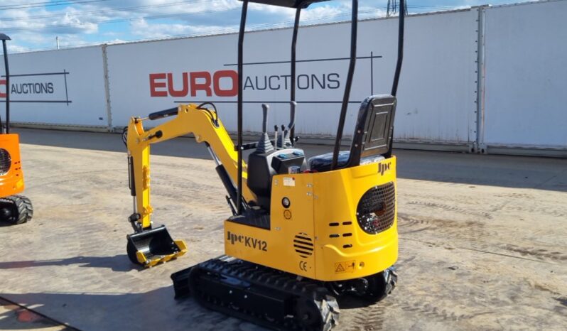 Unused 2025 JPC KV12 Micro Excavators For Auction: Leeds, UK – 30th April, 1st, 2nd & 3rd May 25 full