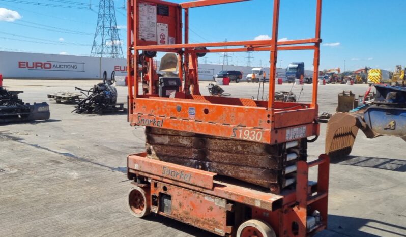 Snorkel S1930 Manlifts For Auction: Leeds, UK – 30th April, 1st, 2nd & 3rd May 25 full