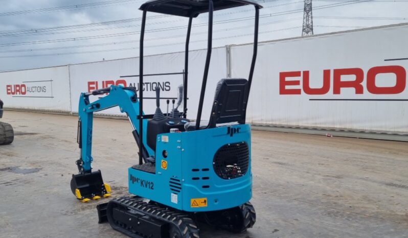 Unused 2025 JPC KV12 Micro Excavators For Auction: Leeds, UK – 30th April, 1st, 2nd & 3rd May 25 full