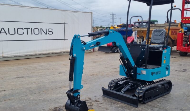 Unused 2025 JPC KV12 Micro Excavators For Auction: Leeds, UK – 30th April, 1st, 2nd & 3rd May 25