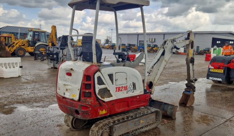 2016 Takeuchi TB216 Mini Excavators For Auction: Leeds, UK – 30th April, 1st, 2nd & 3rd May 25 full