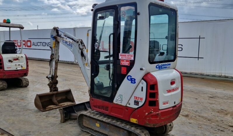 2021 Takeuchi TB216 Mini Excavators For Auction: Leeds, UK – 30th April, 1st, 2nd & 3rd May 25 full