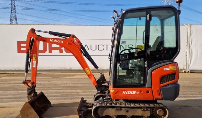 2019 Kubota KX018-4 Mini Excavators For Auction: Leeds, UK – 30th April, 1st, 2nd & 3rd May 25 full