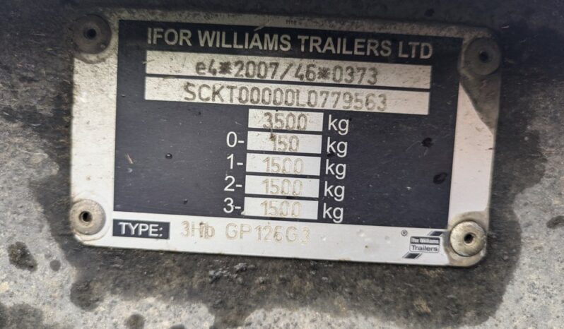 2020 Ifor Williams 3.5 Ton Tri Axle Plant Trailer, Ramp Plant Trailers For Auction: Dromore, NI – 16th & 17th May 2025 For Auction on 2025-05-16 full