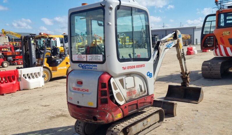 2022 Takeuchi TB216 Mini Excavators For Auction: Leeds, UK – 30th April, 1st, 2nd & 3rd May 25 full