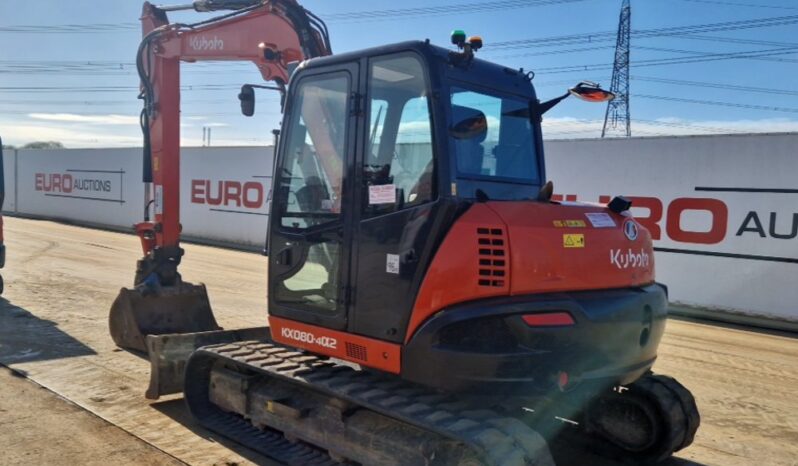 2021 Kubota KX080-4A2 6 Ton+ Excavators For Auction: Leeds, UK – 30th April, 1st, 2nd & 3rd May 25 full