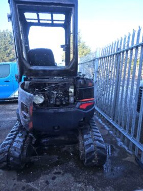 Fire Damaged 2020 Kubota U27-4 Excavator c/w ditch bucket. Fire damaged as shown in the For Auction on 2025-05-01 full