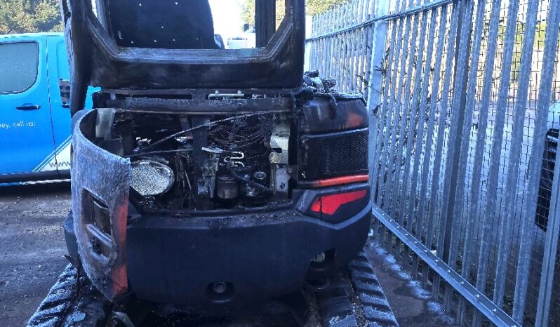 Fire Damaged 2020 Kubota U27-4 Excavator c/w ditch bucket. Fire damaged as shown in the For Auction on 2025-05-01 full