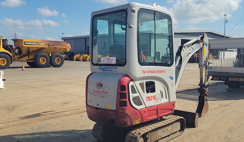 2021 Takeuchi TB216 Mini Excavators For Auction: Leeds, UK – 30th April, 1st, 2nd & 3rd May 25 full
