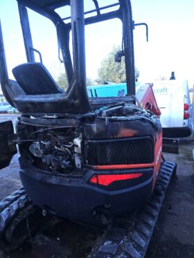 Fire Damaged 2020 Kubota U27-4 Excavator c/w ditch bucket. Fire damaged as shown in the For Auction on 2025-05-01 full