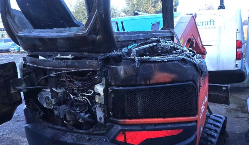 Fire Damaged 2020 Kubota U27-4 Excavator c/w ditch bucket. Fire damaged as shown in the For Auction on 2025-05-01 full