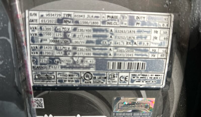 2022 MITSUBISHI / MECC ALTE AKSA 1300KVA For Auction on 2025-05-20 at 08:30 full