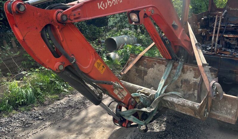 Fire Damaged 2020 Kubota U27-4 Excavator c/w ditch bucket. Fire damaged as shown in the For Auction on 2025-05-01 full