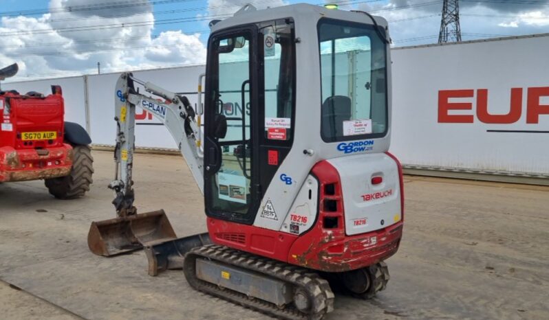 2021 Takeuchi TB216 Mini Excavators For Auction: Leeds, UK – 30th April, 1st, 2nd & 3rd May 25 full