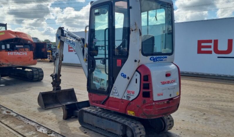 2021 Takeuchi TB216 Mini Excavators For Auction: Leeds, UK – 30th April, 1st, 2nd & 3rd May 25 full